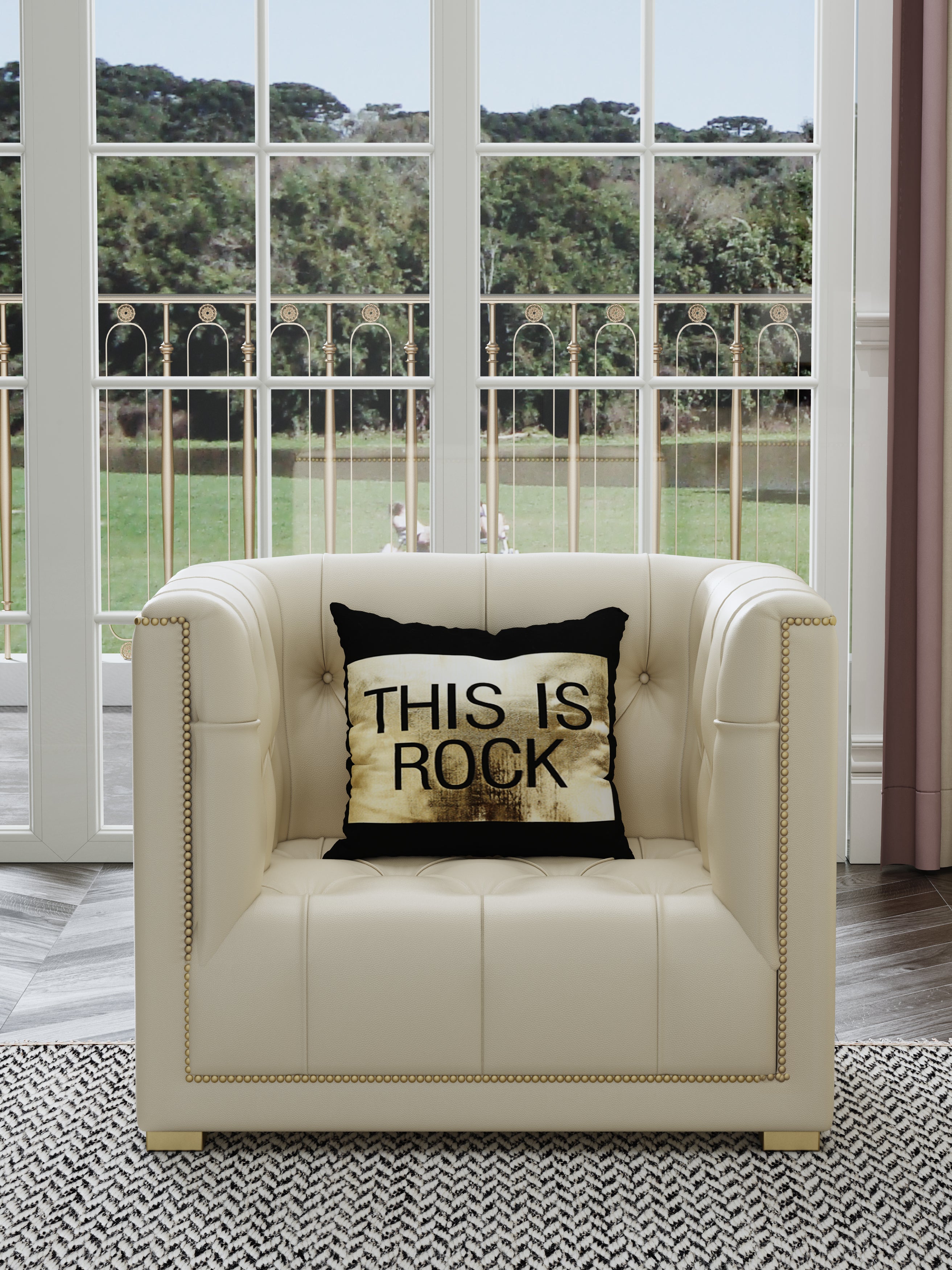 Microfiber Leather One-Seater Sofa