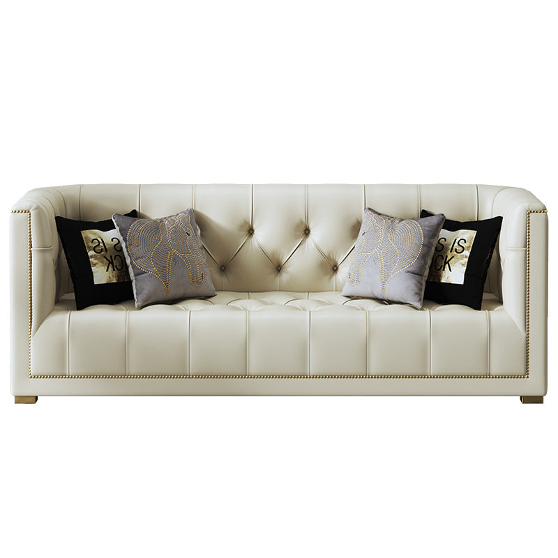 Microfiber Leather Three-Seater Sofa