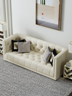 Microfiber Leather Three-Seater Sofa