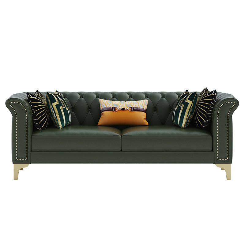 Microfiber Leather Three-Seater Sofa