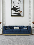 Microfiber Leather Three-Seater Sofa