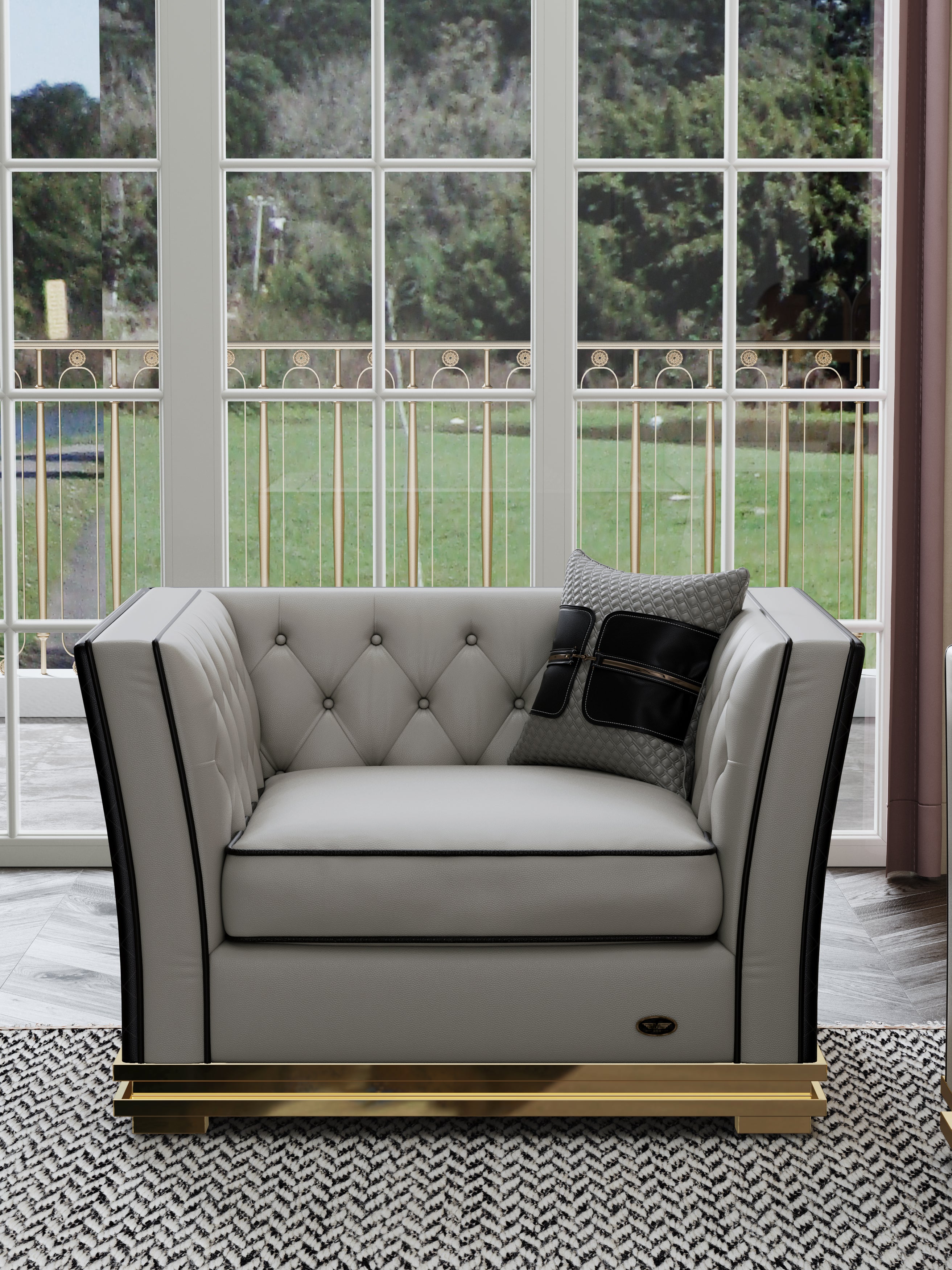 Leather One-Seater Sofa