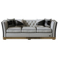 Leather Three-Seater Sofa