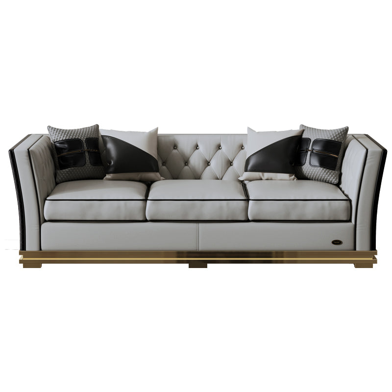 Leather Three-Seater Sofa