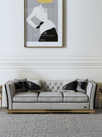 Leather Three-Seater Sofa
