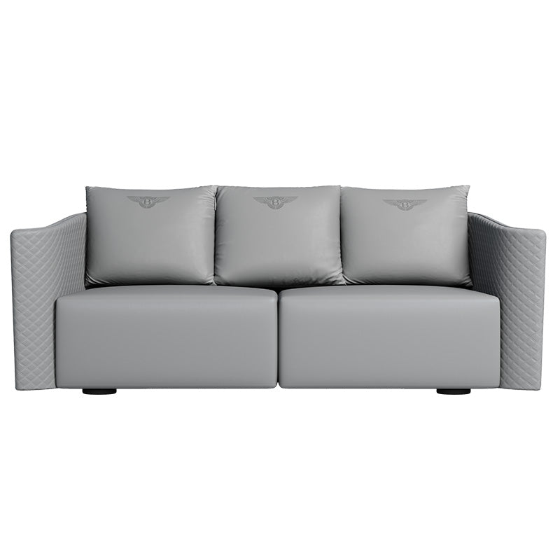 Microfiber Leather Three-Seater Sofa