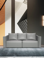 Microfiber Leather Three-Seater Sofa