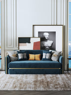 Fabric-Upholstered Three-Seater Sofa
