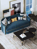 Fabric-Upholstered Three-Seater Sofa