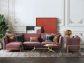 Brown Four-Seater Sofa Set