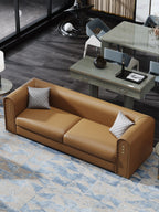 Leather Three-Seater Sofa