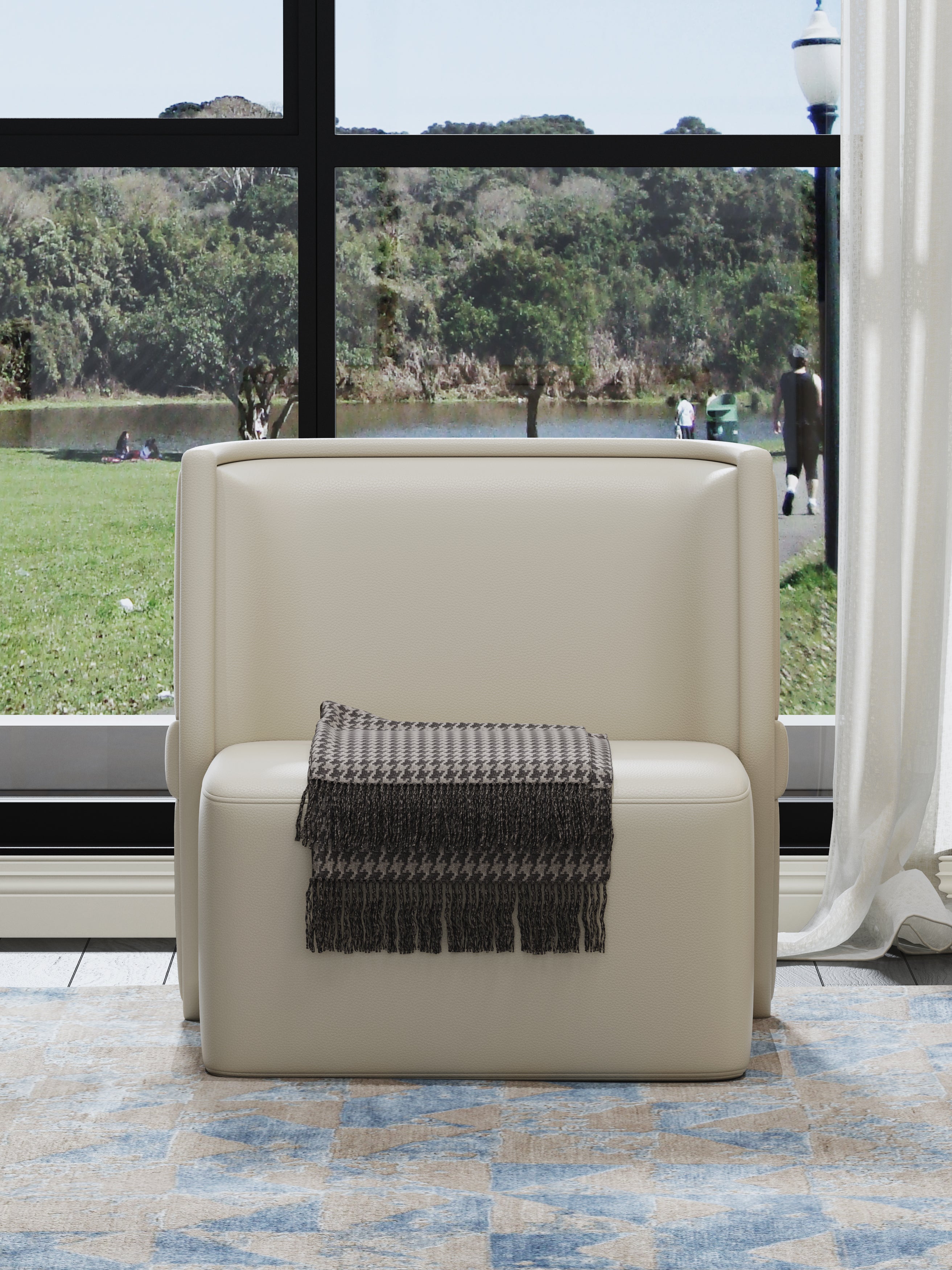 Leather One-Seater Sofa