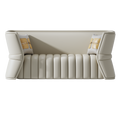 Wood frame+Leather+High Reseliency Foam Two-Seater Sofa