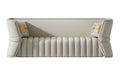 Wood frame+Leather+High Reseliency Foam Three-Seater Sofa