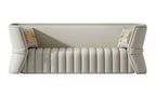 Wood frame+Leather+High Reseliency Foam Three-Seater Sofa