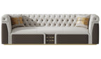 Leather Three-Seater Sofa
