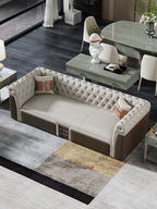 Leather Three-Seater Sofa