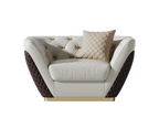 Leather One-Seater Sofa
