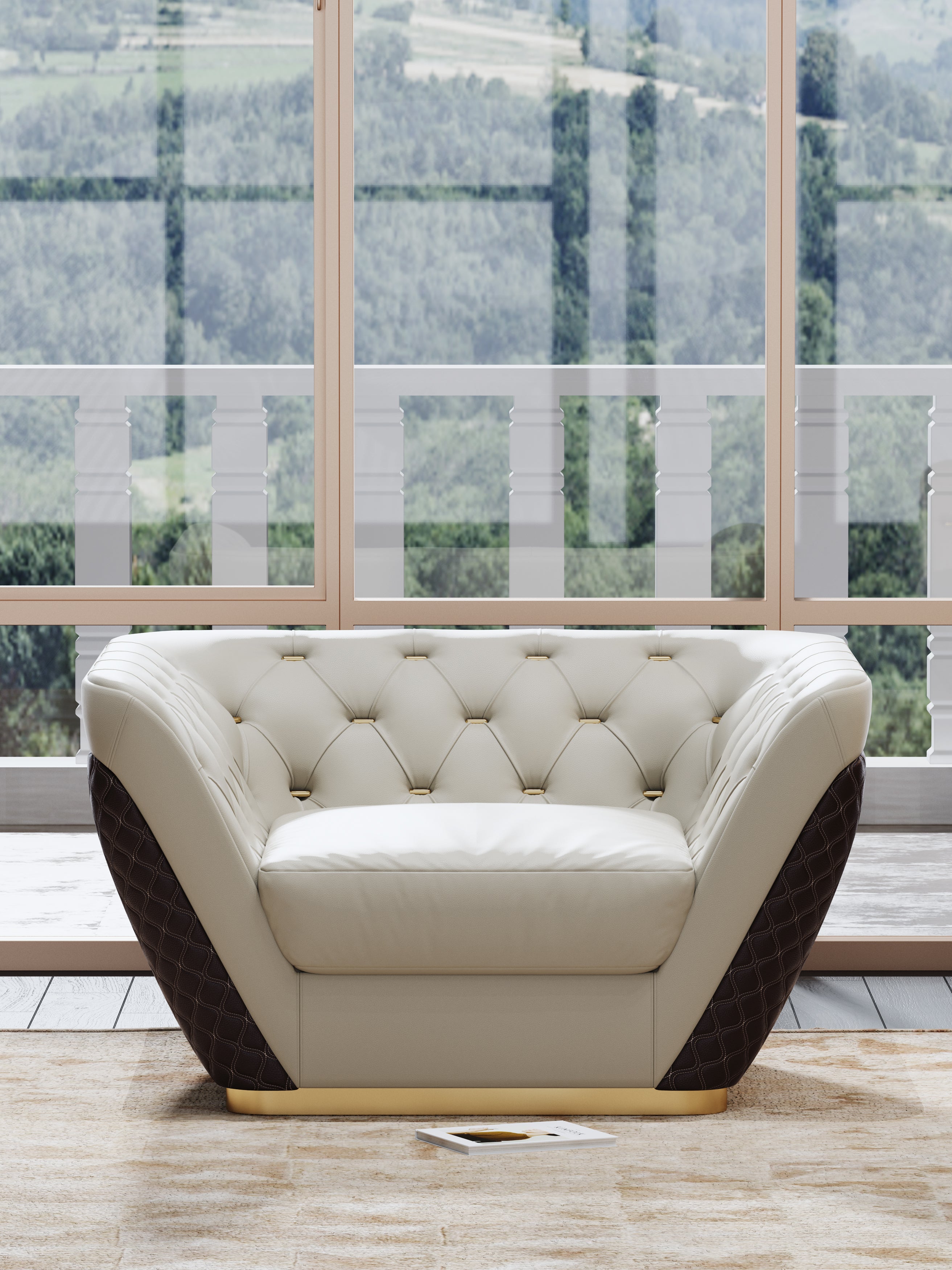 Leather One-Seater Sofa