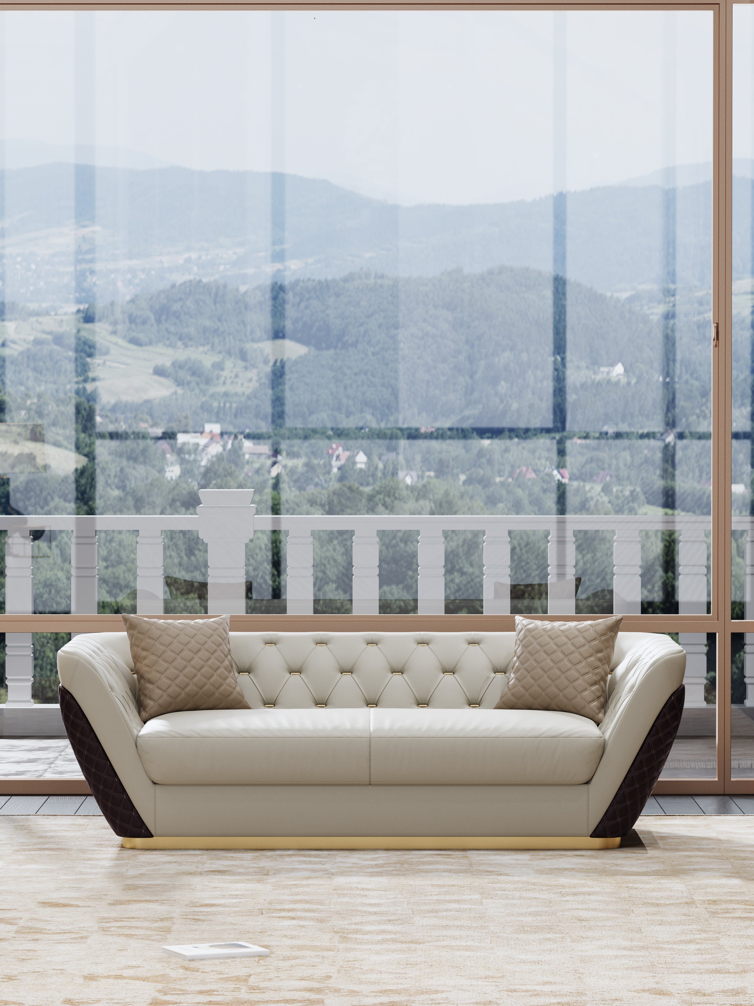Leather Two-Seater Sofa