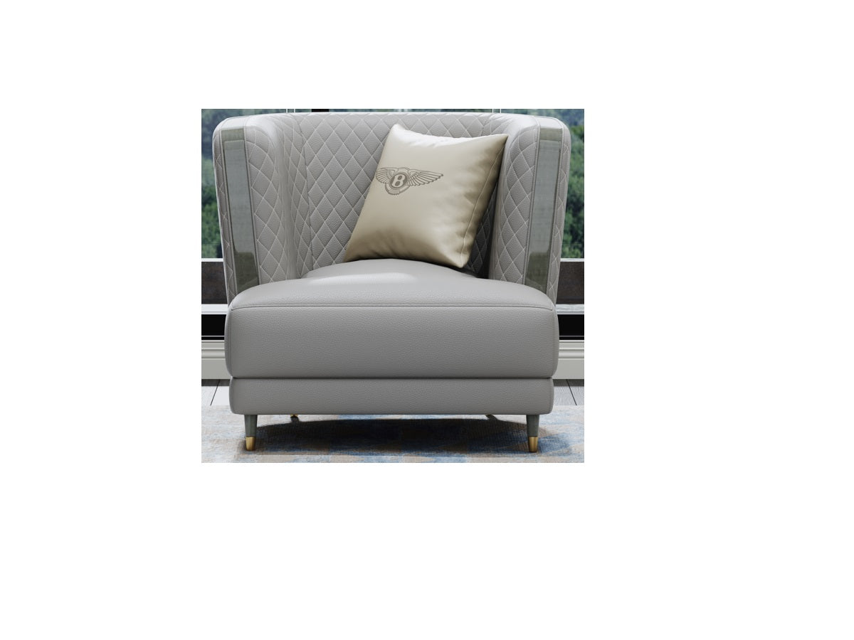 Leather One-Seater Sofa