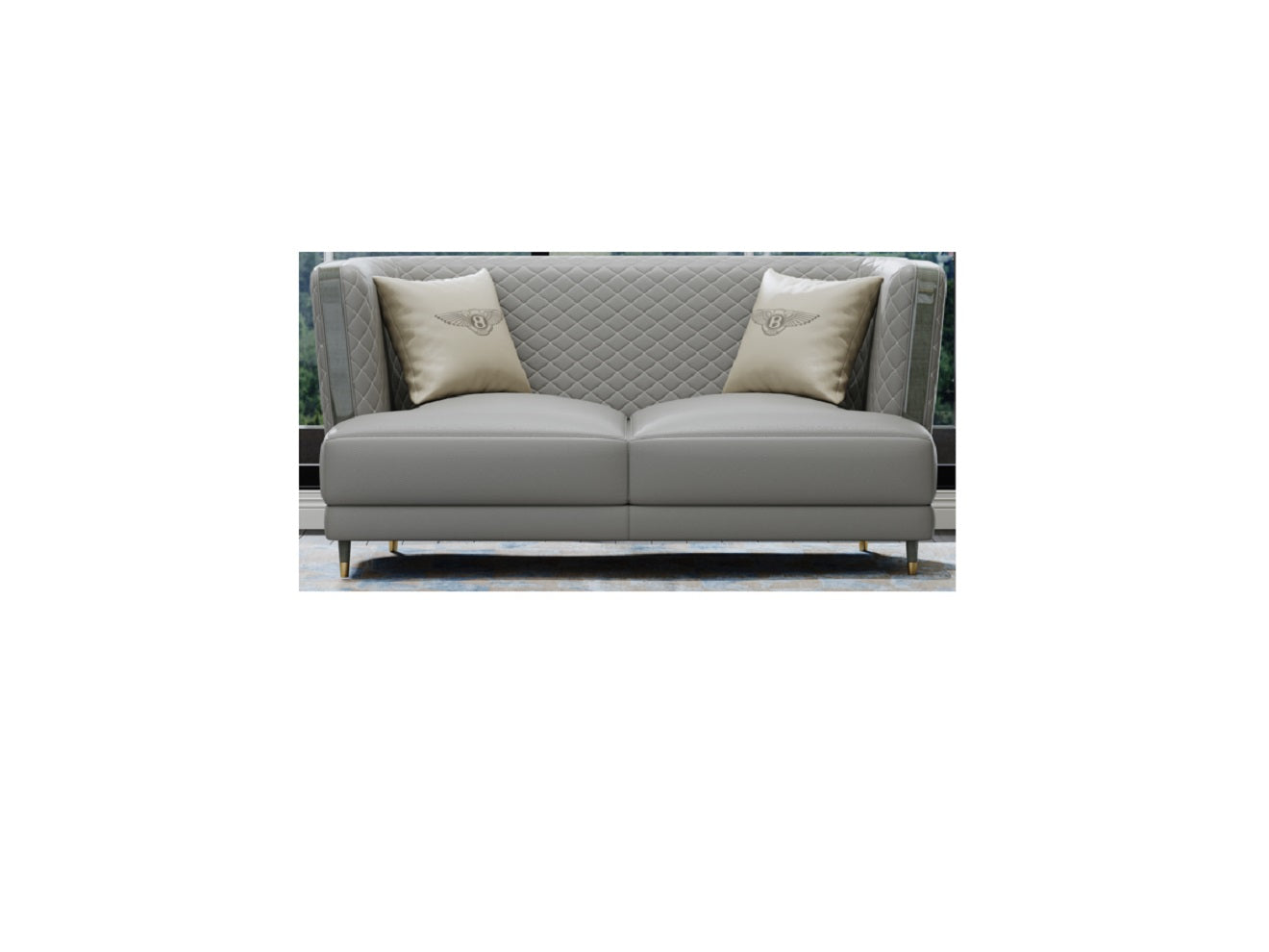 Leather Two-Seater Sofa