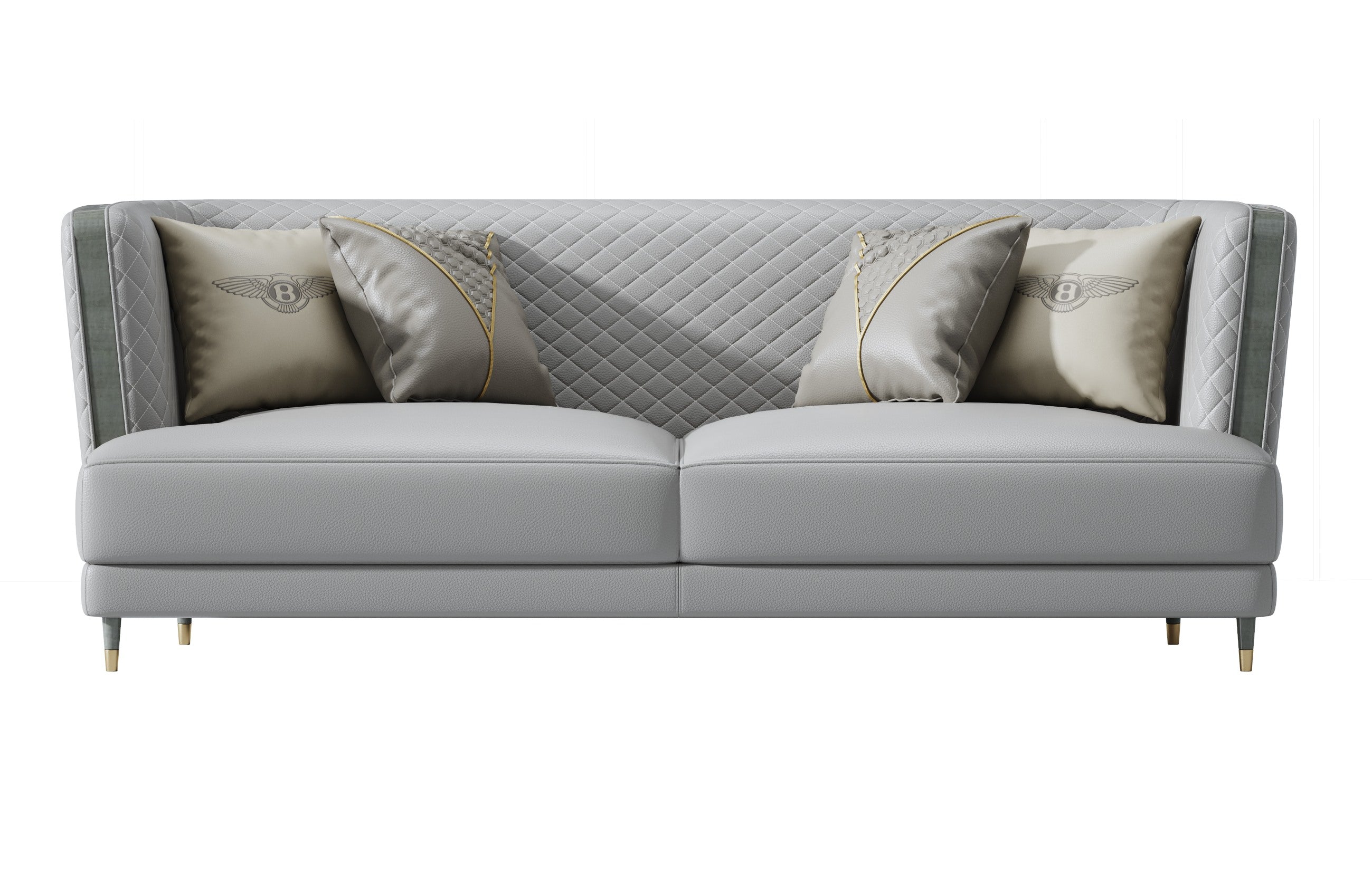 Leather Three-Seater Sofa