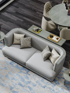 Leather Three-Seater Sofa