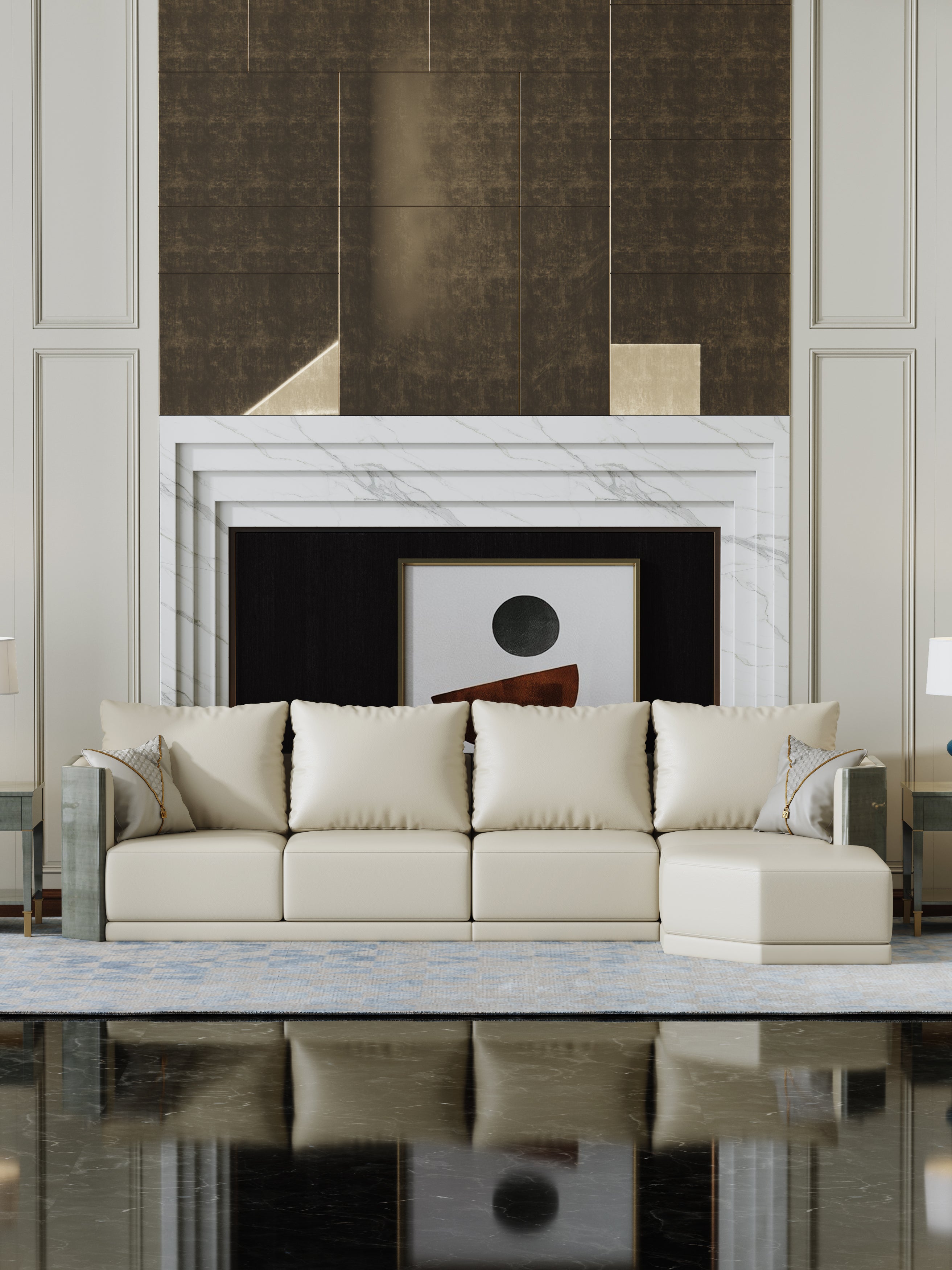 Four-Seater Sofa (1-Arm)