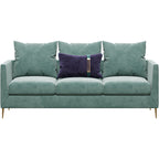 Velvet Three-Seater Sofa