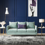 Velvet Three-Seater Sofa