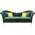 Velvet Three-Seater Sofa