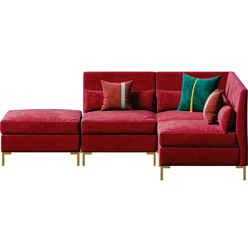 Velvet Three-Seater Sofa