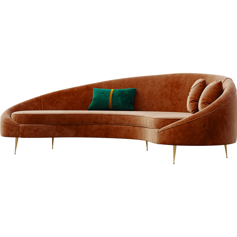 Velvet Three-Seater Sofa