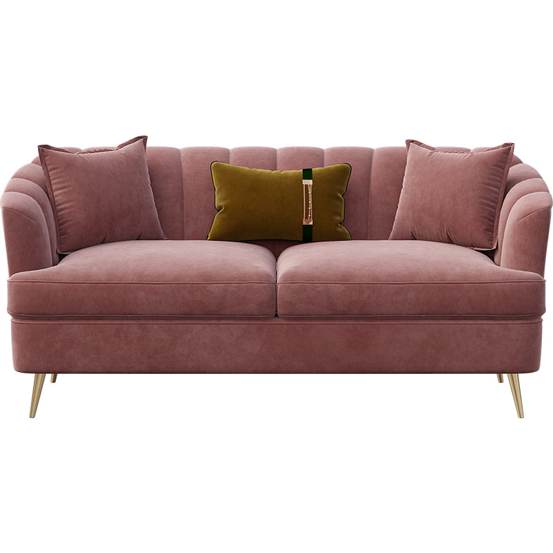 Velvet Three-Seater Sofa