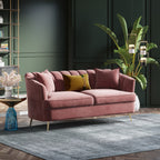 Velvet Three-Seater Sofa
