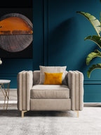 Velvet One-Seater Sofa