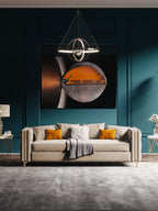 Velvet Three-Seater Sofa