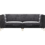 Velvet Three-Seater Sofa