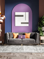 Velvet Three-Seater Sofa