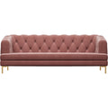 Velvet Three-Seater Sofa