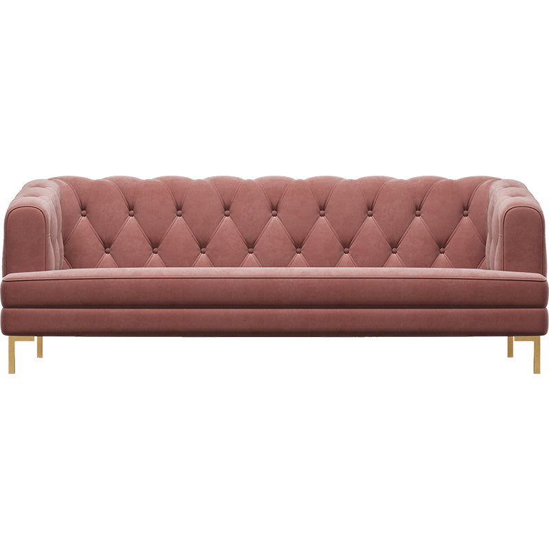 Velvet Three-Seater Sofa
