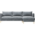 Velvet Three-Seater Sofa