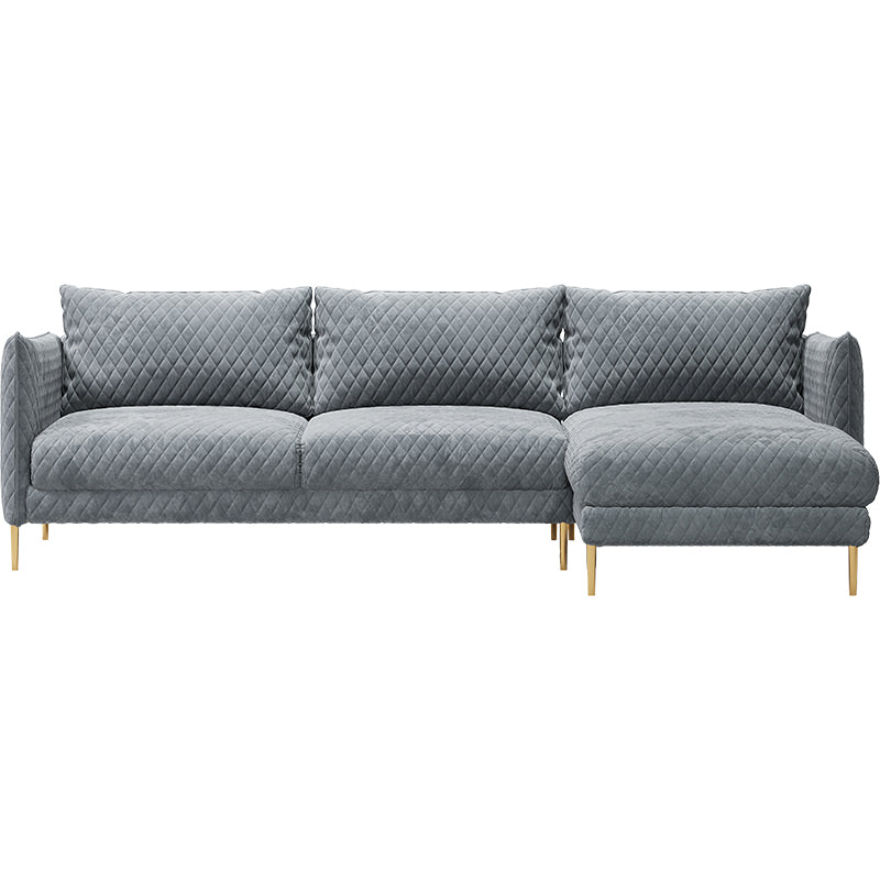 Velvet Three-Seater Sofa