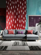 Velvet Three-Seater Sofa