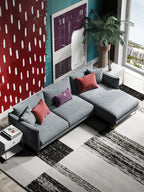 Velvet Three-Seater Sofa