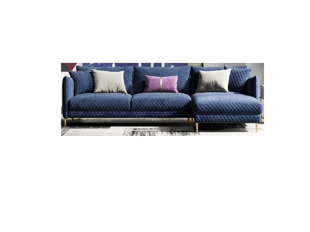 Velvet Three-Seater Sofa