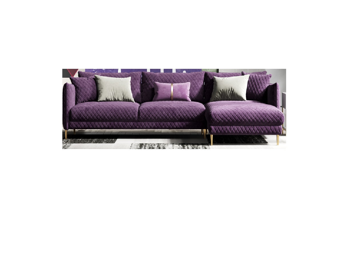 Velvet Three-Seater Sofa