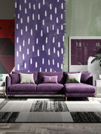 Velvet Three-Seater Sofa