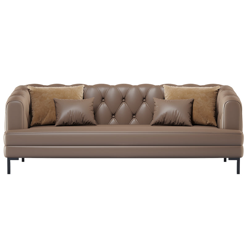 Microfiber Leather Three-Seater Sofa